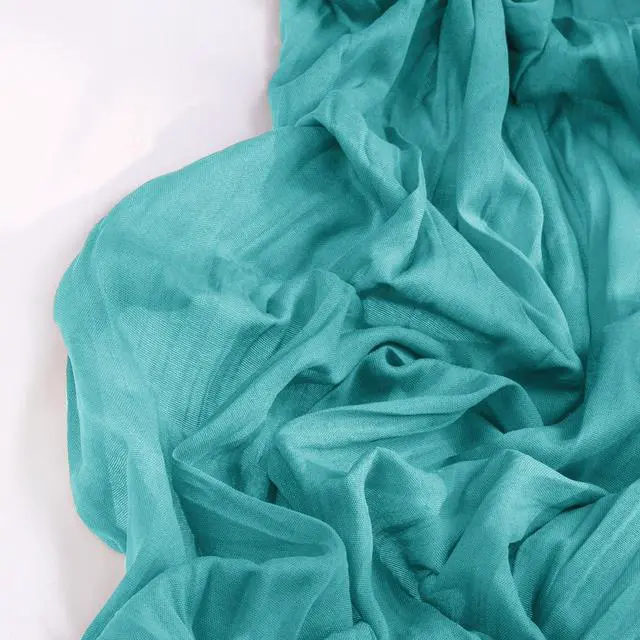 Alt view image 3 of 6 - DeZerlor Teal Green Cheesecloth Table Runner 1 Pack Summer Boho Runner | 120Inches Gauze Table Runner, Table Decor for Wedding Party Baby Shower Bridal Birthday Home Holiday Decorations