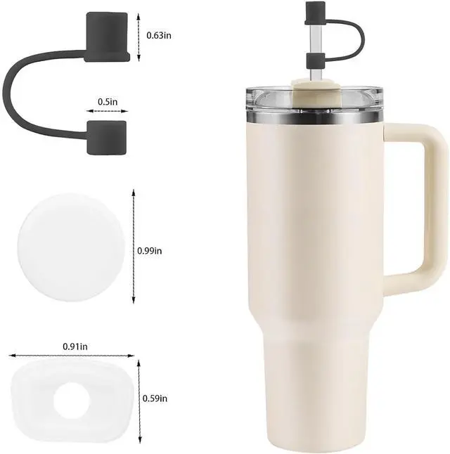 Alt view image 3 of 7 - MOLOSLEEVE 1 Pack Straw Toppers for Stanley 30oz|40oz, Black | Leak-proof Plugs, Dust-Proof, Silicone Material, 21 Colors