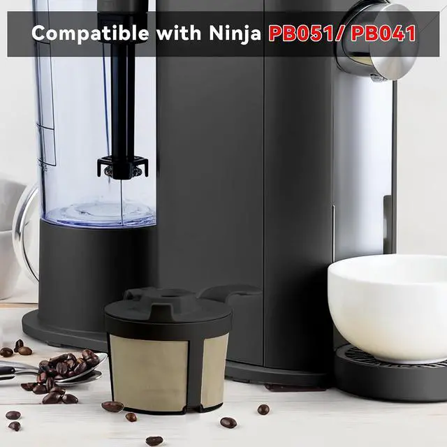 Alt view image 2 of 7 - Basket Filters for Ninja PB051/PB041ST, 1 Pack, for Ninja Coffee Filter | Reusable Basket Coffee Filters for Ninja Coffee Maker, for Ninja Espresso Machine Accessories, Durable, BPA-Free, Food-Grade