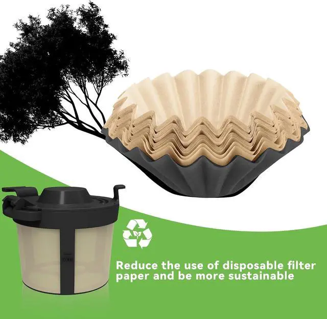 Alt view image 4 of 7 - Basket Filters for Ninja PB051/PB041ST, 1 Pack, for Ninja Coffee Filter | Reusable Basket Coffee Filters for Ninja Coffee Maker, for Ninja Espresso Machine Accessories, Durable, BPA-Free, Food-Grade