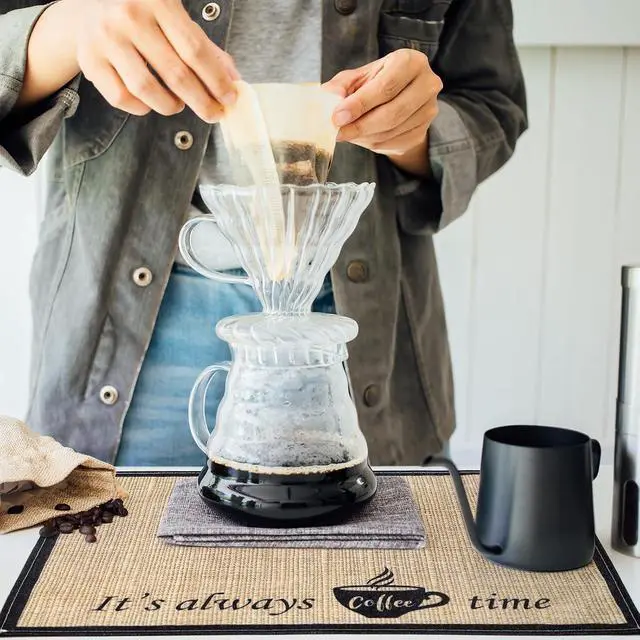 Alt view image 3 of 6 - Cunhill 2 Pcs 20 x 14 Inch Coffee Placemats for Countertop(Coffee Time)
