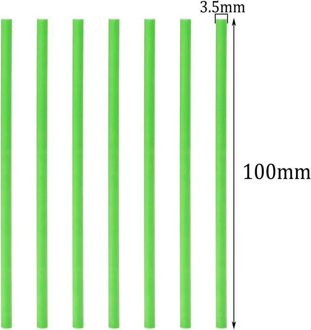 Alt view image 2 of 7 - 50Pcs Candy Paper Sticks Candy Making Treat Stick for Christmas Birthday Party Cake Pop Cupcake Topper Rainbow Candy Cookie Dessert Chocolate Sucker (Light Green, 3.5x100mm)