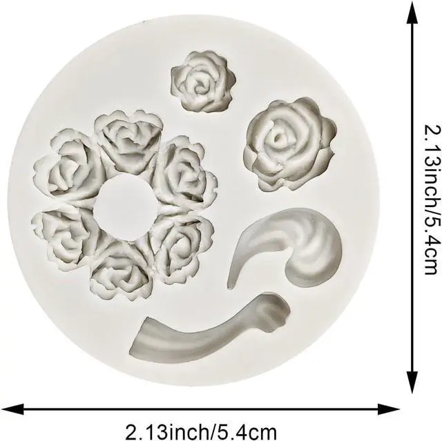 Alt view image 6 of 7 - White Dessert Mold Food Grade Mini Rose Flower Teapot Mold Durable, Fondant and Gum Paste Molds,Candy Making Supplies