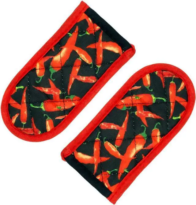 Main image of Evoio Cast Iron Skillet Pot Pan Hot Handle Covers (2-Pack Red Pepper) | Pot Handle Covers Heat Resistant Pot Skillet Hot Handle Sleeves Mitt Cover for Kitchen, BBQ and Baking Cookware
