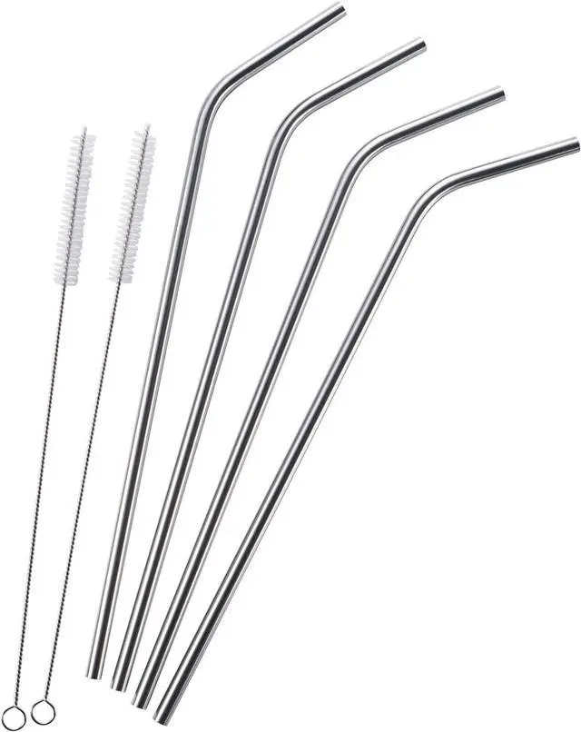 Main image of LIHAO Extra Long Stainless Steel Straws, 4 Pack for 30oz Tumblers