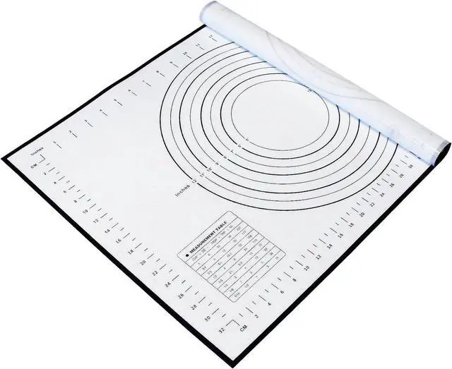 Alt view image 7 of 7 - Dough Mat Silicone Baking Mats for Rolling Pastry,Kneading Sheet Sourdough Bread Baking Supplies Black 24x16" 0.45mmT