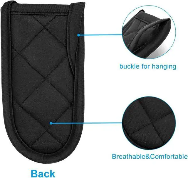 Alt view image 2 of 7 - Evoio Cast Iron Skillet Pot Pan Hot Handle Holder Covers (4-Pack Black) | Pot Handle Covers Heat Resistant Pot Skillet Hot Handle Sleeves Mitt Cover for Kitchen, BBQ and Baking Cookware