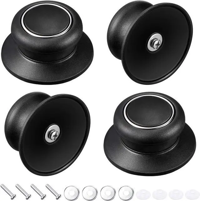 Main image of Patelai 4 Pieces Universal Pot Lid Top Replacement Knob Pot Cover Knob Pan Lid Holding Handle Universal Kitchen Bakelite Top Replacement for Saucepan Casserole