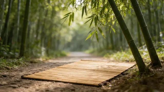 Alt view image 6 of 7 - Dining Table Placemat, Heat-Resistant Place Mat Stain Resistant Anti-Skid Washable Bamboo Table Mat Placemat Kitchen Table mat