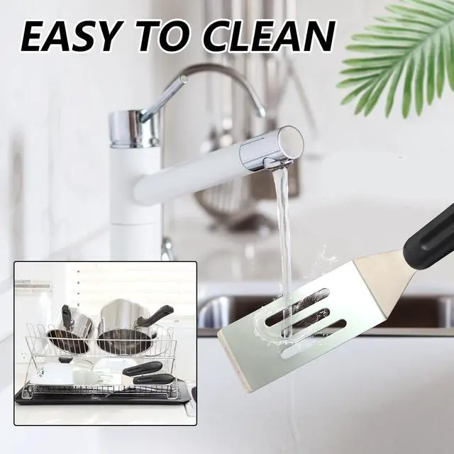 Alt view image 7 of 7 - 2 Pack Small Metal Spatula Set, Mini Stainless Steel Serving Spatulas for Kitchen Use, Ideal for Flipping Pancake, Brownie, Cookie, Cake, Egg Professional Cooking & Baking Utensil