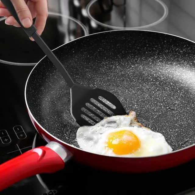 Alt view image 5 of 7 - Chef Buddy 6-Piece Kitchen Utensils Set â Plastic Cooking Tools - Includes Essential Spatulas, Spoons, and Gadgets for Every Home Cook (Black)