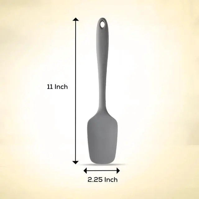 Alt view image 2 of 6 - Mrs. Andersons Baking Silicone Spoon-Shaped Spatula, Flexible And Nonstick, One-Piece Design, Gray, For Mixing, Folding, Scraping, Baking, And Cooking