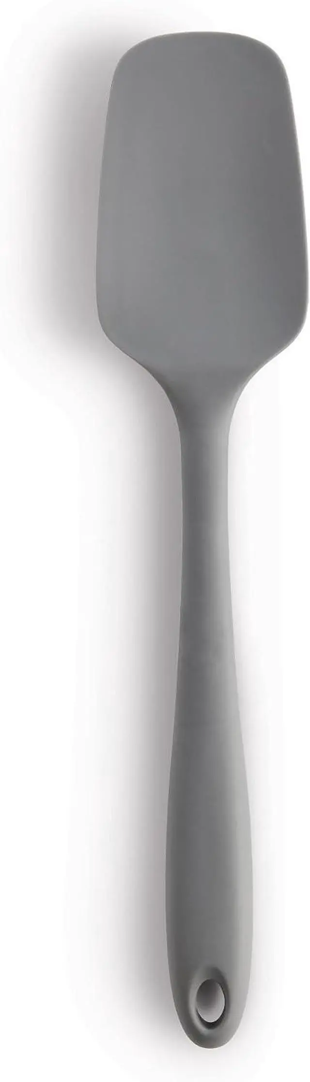 Main image of Mrs. Andersons Baking Silicone Spoon-Shaped Spatula, Flexible And Nonstick, One-Piece Design, Gray, For Mixing, Folding, Scraping, Baking, And Cooking