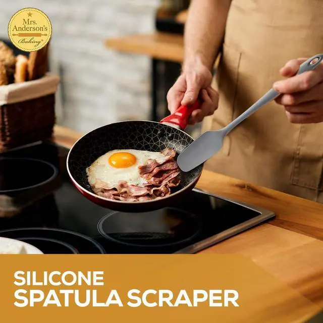 Alt view image 4 of 6 - Mrs. Andersons Baking Silicone Spoon-Shaped Spatula, Flexible And Nonstick, One-Piece Design, Gray, For Mixing, Folding, Scraping, Baking, And Cooking