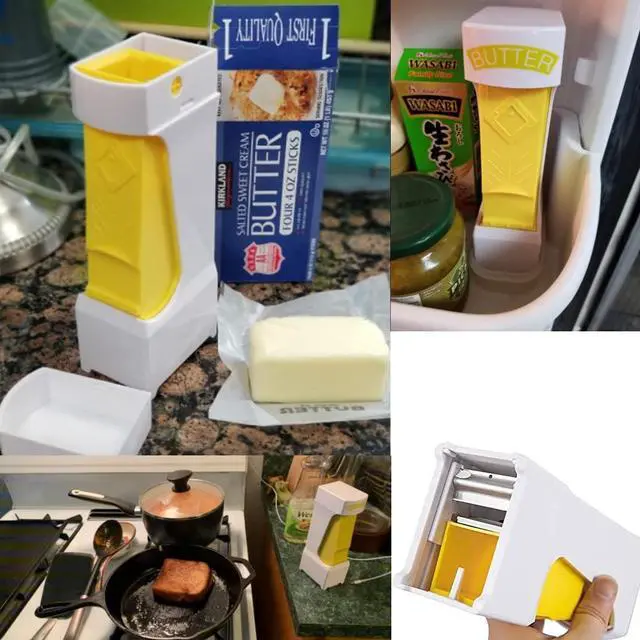 Alt view image 6 of 6 - Stick Butter Cutter Slicer Butter Slicer Dispenser Toast Shredder Chocolate Kitchen Tools To Keep Butter Stick Fresh