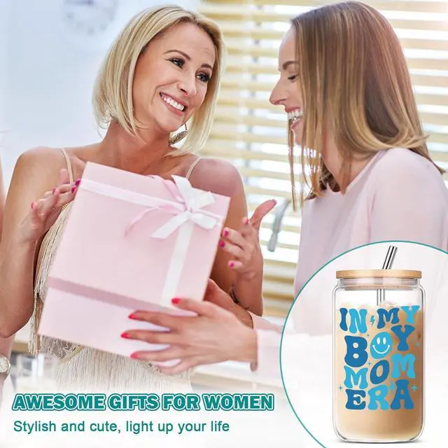 Alt view image 5 of 7 - Boy Mom Gifts for New Mom, Baby Shower First Mothers Day Birthday & Christmas Gift for Pregnant Expecting New Mama, First Time Moms To Be - In My Boy Mom Era Glass Tumbler with Straw