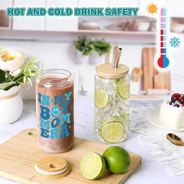 Alt view image 2 of 7 - Boy Mom Gifts for New Mom, Baby Shower First Mothers Day Birthday & Christmas Gift for Pregnant Expecting New Mama, First Time Moms To Be - In My Boy Mom Era Glass Tumbler with Straw