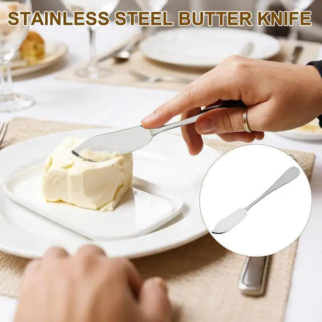 Alt view image 6 of 7 - Butter & Cheese Slicer Cutter with Butter knife, Stainless Steel Multipurpose Butter and Cheese Cutter Slicer for Block Cheese, Butter