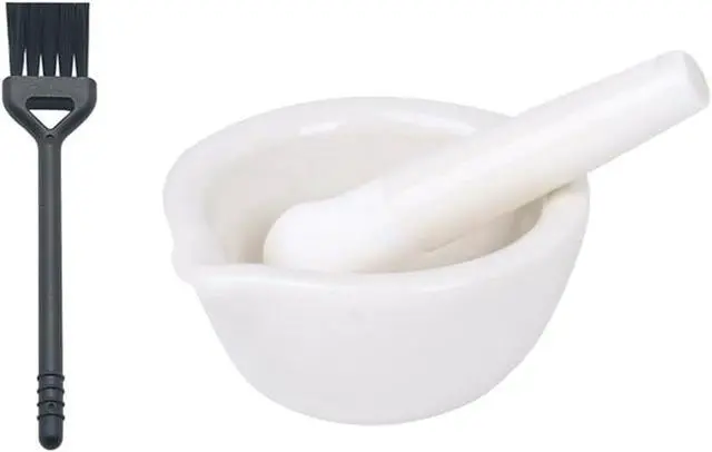 Main image of 2.5inch Pills Crusher, Grinding Bowls, Ceramics Mortar and Pestle,Porcelain Spice Mill Grinder Set, Handheld Seasoning Mills Grinder with Brush