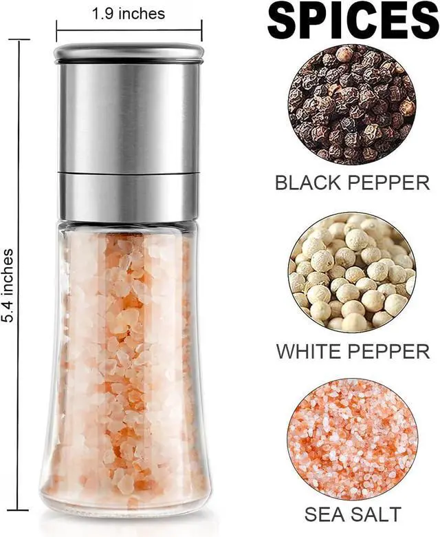 Alt view image 2 of 7 - Gulex Salt Grinder Pepper Mill and Set (Single Grinder)