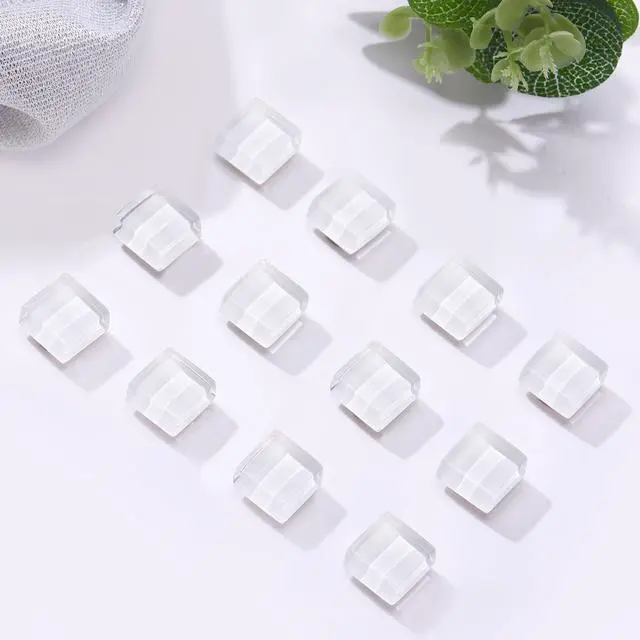 Alt view image 6 of 6 - 15Pcs Fridge MagnetsLocker Decor Magnets,Cute Glass Decorative Magnets for Refrigerator Whiteboard Office Kitchen,Strong Holding Power,White
