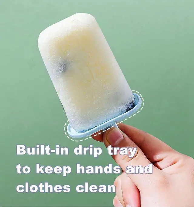 Alt view image 5 of 7 - Popsicle Molds Set 6 Pieces Ice Popsicle Maker-BPA Free,Easy-Release Ice Pop Molds,Homemade Ice Cream Molds (Blue) | with Sticks, BPA Free, Make Healthy Pops,Easy-Release, Homemade(Blue)