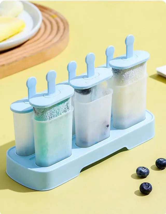 Alt view image 7 of 7 - Popsicle Molds Set 6 Pieces Ice Popsicle Maker-BPA Free,Easy-Release Ice Pop Molds,Homemade Ice Cream Molds (Blue) | with Sticks, BPA Free, Make Healthy Pops,Easy-Release, Homemade(Blue)