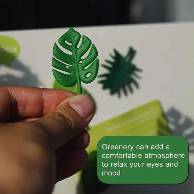 Alt view image 4 of 7 - Plant Fridge Magnets,8 Pcs Mini Tropical Leaves Refrigerator Magnets Cute Magnets for Locker Fridge Home Office Decor, 3D Monstera Plant Refrigerator Magnets (Plant)