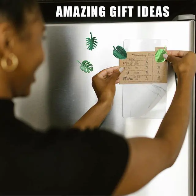Alt view image 7 of 7 - Plant Fridge Magnets,8 Pcs Mini Tropical Leaves Refrigerator Magnets Cute Magnets for Locker Fridge Home Office Decor, 3D Monstera Plant Refrigerator Magnets (Plant)