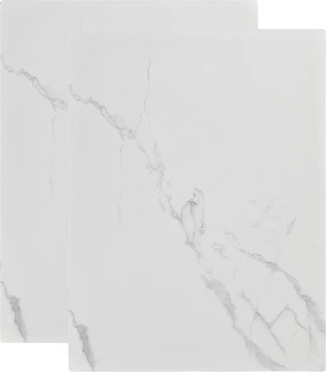 Main image of Murrey Home Glass Cutting Board Set for Kitchen Counter, Tempered Glass Chopping Boards Dishwasher Safe, Small Marble Countertop Tray, 16"x12"x2PC