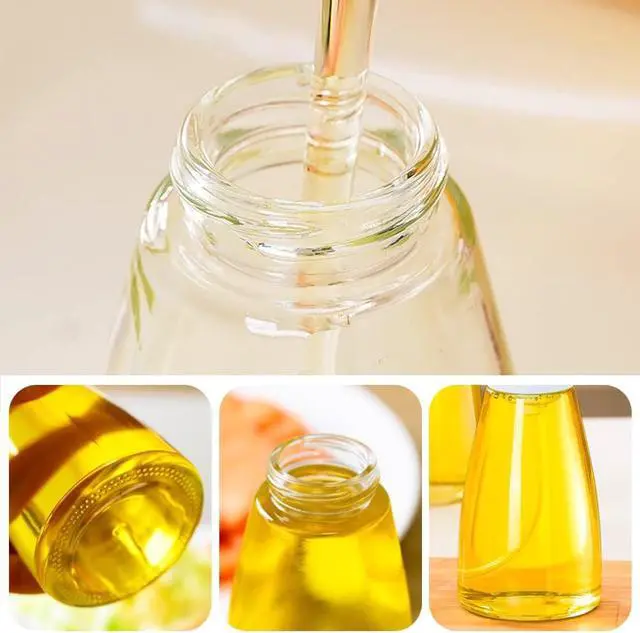 Alt view image 5 of 7 - 6.09oz/180ml Oil Sprayer Glass Oil Dispenser Bottle Spray Lemon Juice Sprayer for Cooking, Salad, BakingCleaning, Plants(White)