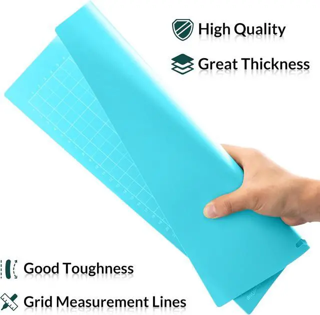 Alt view image 3 of 6 - WISYOK 12x8.5 Inch Cutting Mats, 3 Pack, Reusable | Adhesive Cutting Mats, Standard, Light, Strong Grip, Ideal for Quilting, Sewing, Home, Office, School Projects