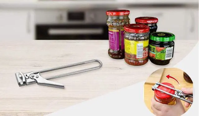 Alt view image 6 of 7 - Master Jar & Bottle Opener,Adjustable Multifunctional Stainless Steel Can Opener Jar Lid Gripper,Manual,Kitchen AccessoriesSilver