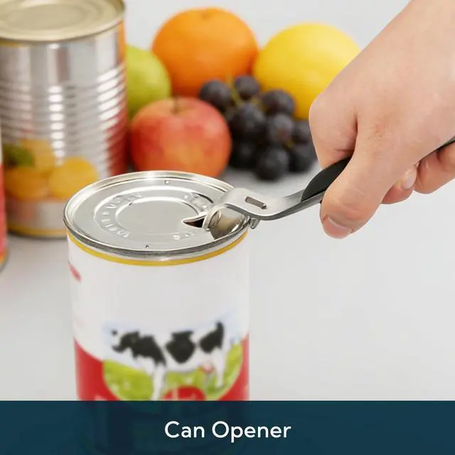 Alt view image 2 of 6 - KITCHENDAO 3 in 1 Magnetic Bottle and Can Opener for Refrigerator, Stainless Steel Manual Can Punch Opener with Soft-Touch Handle, Fridge Magnet Design for Easy Storage, Multi-purpose Church Key