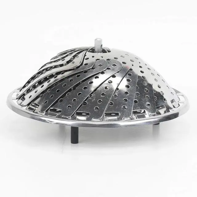 Alt view image 2 of 7 - Chef Craft Classic Steamer Basket, 6 inch Diameter 9.5 inch Expanded, Stainless Steel