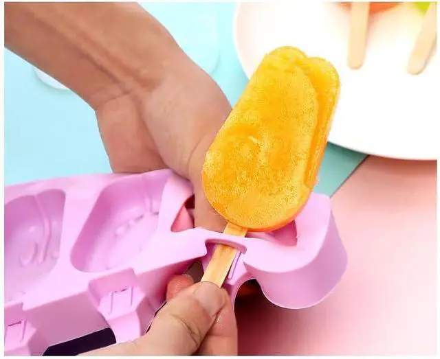 Alt view image 3 of 5 - Cute Foot Popsicle Molds,Silicone Footprint Ice Pop Molds (Foot) | Homemade Popsicle Silicone Mold with 100pcs Popsicle Sticks Reusable Easy Release Ice Pop Maker