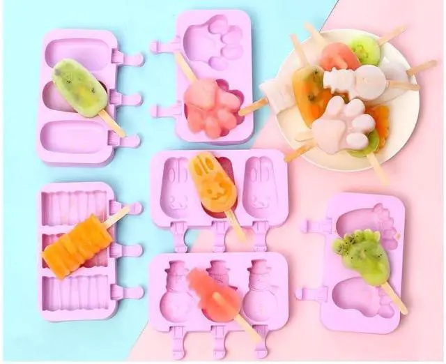 Alt view image 4 of 5 - Cute Foot Popsicle Molds,Silicone Footprint Ice Pop Molds (Foot) | Homemade Popsicle Silicone Mold with 100pcs Popsicle Sticks Reusable Easy Release Ice Pop Maker