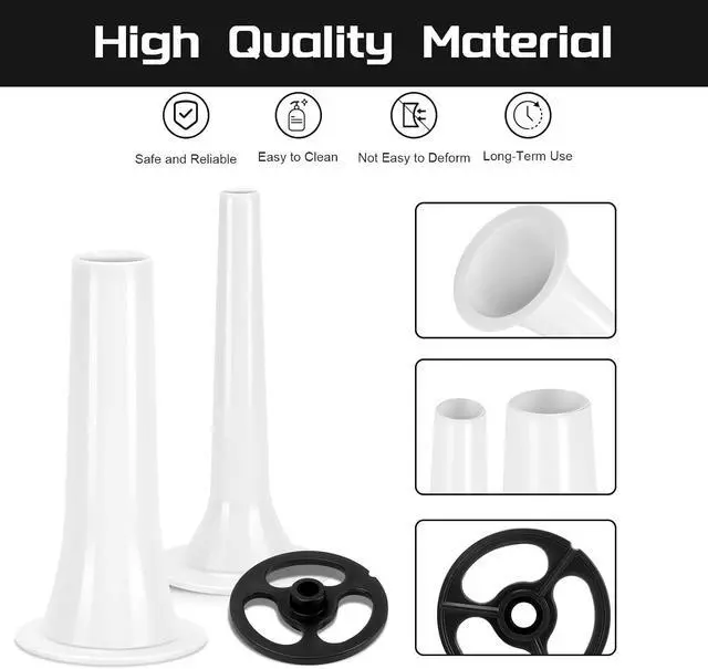 Alt view image 3 of 7 - Magluv Stand Mixer Sausage Stuffer Tube Kit for KitchenAid Sausage Stuffer Attachment