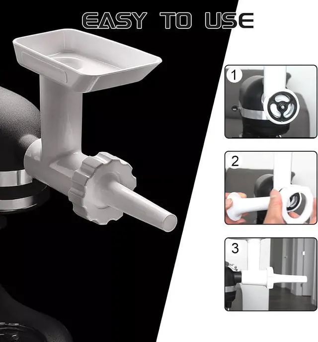 Alt view image 6 of 7 - Magluv Stand Mixer Sausage Stuffer Tube Kit for KitchenAid Sausage Stuffer Attachment