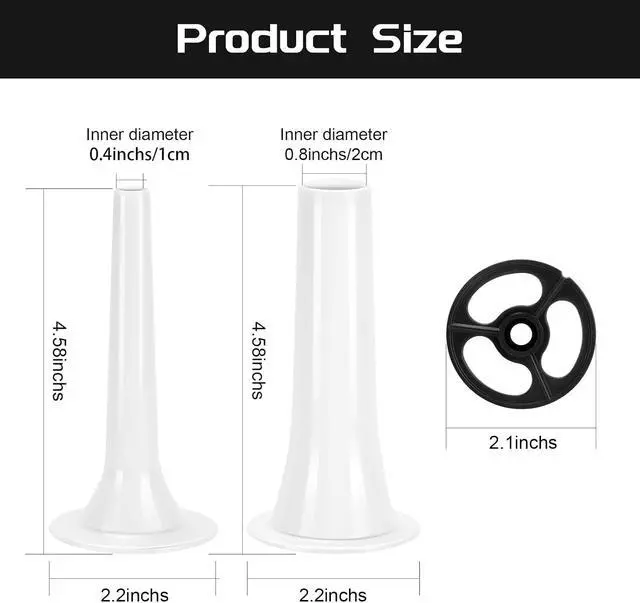 Alt view image 7 of 7 - Magluv Stand Mixer Sausage Stuffer Tube Kit for KitchenAid Sausage Stuffer Attachment