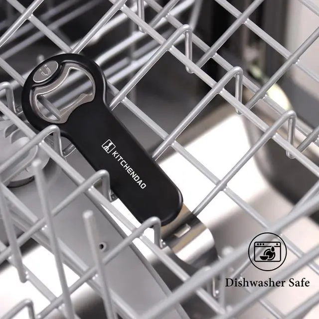 Alt view image 6 of 7 - KITCHENDAO Magnetic Bottle and Can Opener for Refrigerator, Stainless Steel Manual Can Punch Opener for Liquid with Cap Catcher, Stick to Fridge for Easy Storage, Can Tapper Church Key with Magnet