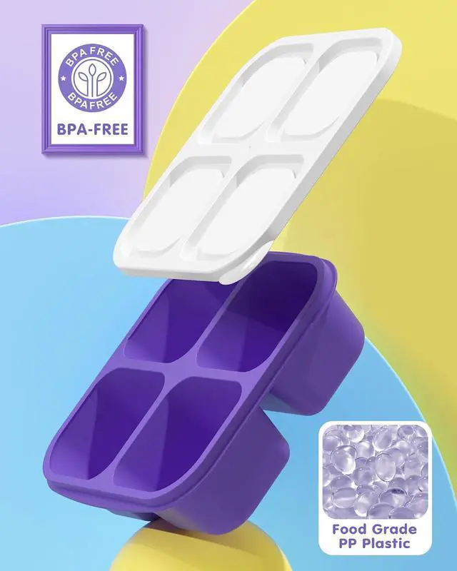 Alt view image 5 of 7 - Canfanni 5 Pack Bento Snack Containers, 4 Compartment BPA-free Plastic Food Storage Containers, Divided Lunchable Container, Bento Lunch Box for Work and Travel