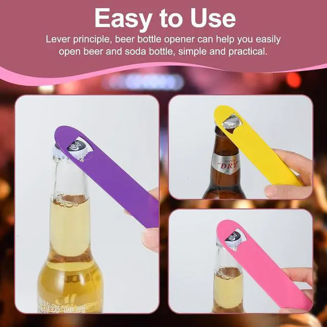 Alt view image 4 of 7 - WEGAZ-5 Pack 7 Inches Large Colorful Beer Bottle OpenersStainless Steel