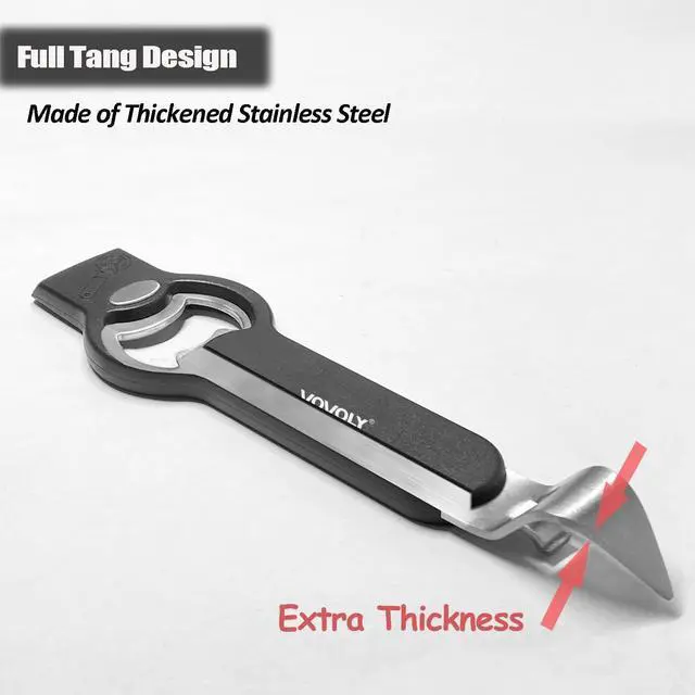 Alt view image 7 of 7 - 3-in-1 Magnetic Bottle & Can Opener, Manual Can Punch Opener, Black | Punch Can Opener for Liquid with Cap Catcher, Stick to Fridge/Refrigerator for Easy Storage,Magnet Can Tapper Church Key