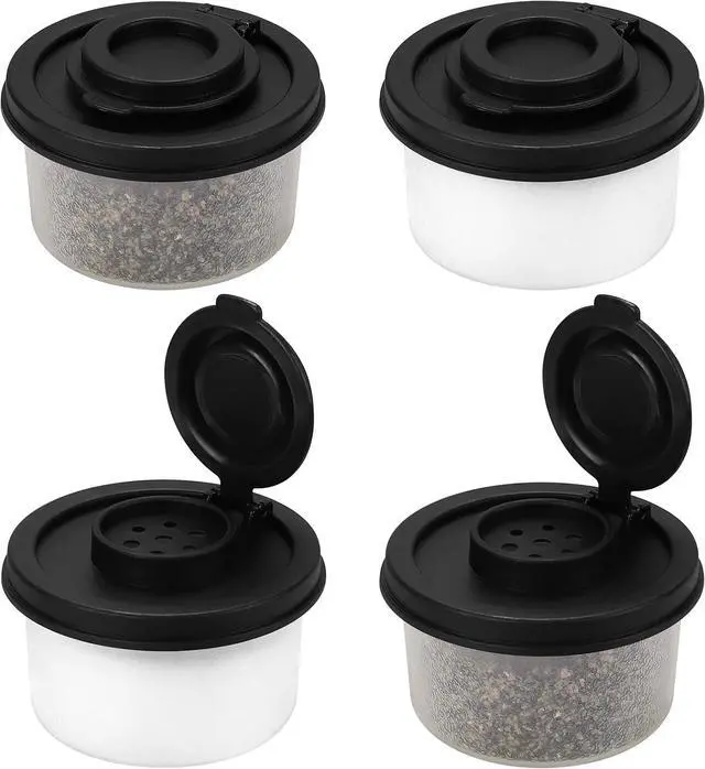 Main image of Accmor 4pcs Salt and Pepper Shakers, Mini Salt Shaker to go Moisture Proof Salt Pepper Shakers Spice Container Dispenser for Camping Picnic Lunch Boxes Travel Kitchen