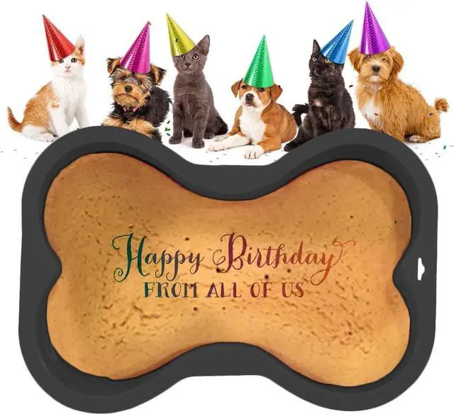 Alt view image 6 of 6 - HINMAY Silicone Dog Bone Cake Pan with Decorating Pen (Black, 10") | Bone Shape Cake Mold