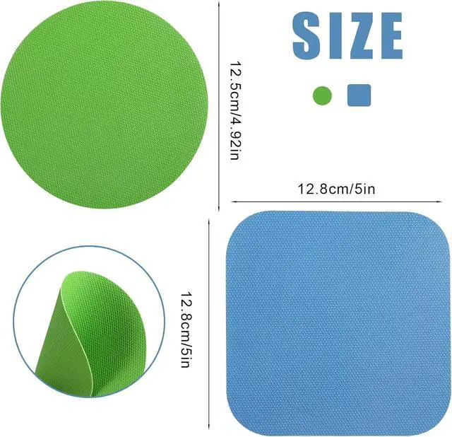 Alt view image 2 of 7 - LUTER 4pcs Jar Opener Gripper Pad for Seniors with Weak Hands, Rubber | Multi-function Silicone Bottle Opener Lid Cap Rubber Gripper Pads Kitchen Coasters Gadgets, Light Blue, Green
