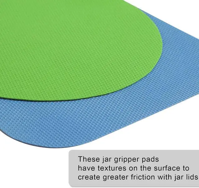Alt view image 4 of 7 - LUTER 4pcs Jar Opener Gripper Pad for Seniors with Weak Hands, Rubber | Multi-function Silicone Bottle Opener Lid Cap Rubber Gripper Pads Kitchen Coasters Gadgets, Light Blue, Green