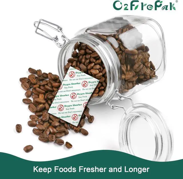 Alt view image 2 of 6 - O2frepak 200CC(100Packets) Food Grade Oxygen Absorbers Packets Food Storage | Oxygen Absorbers For Food Storage,With Oxygen Indicator In Vacuum Bag