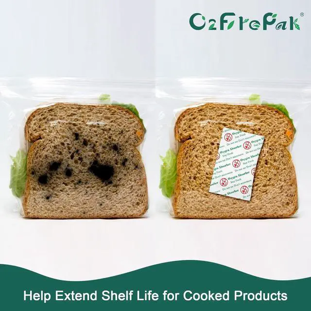 Alt view image 3 of 6 - O2frepak 200CC(100Packets) Food Grade Oxygen Absorbers Packets Food Storage | Oxygen Absorbers For Food Storage,With Oxygen Indicator In Vacuum Bag